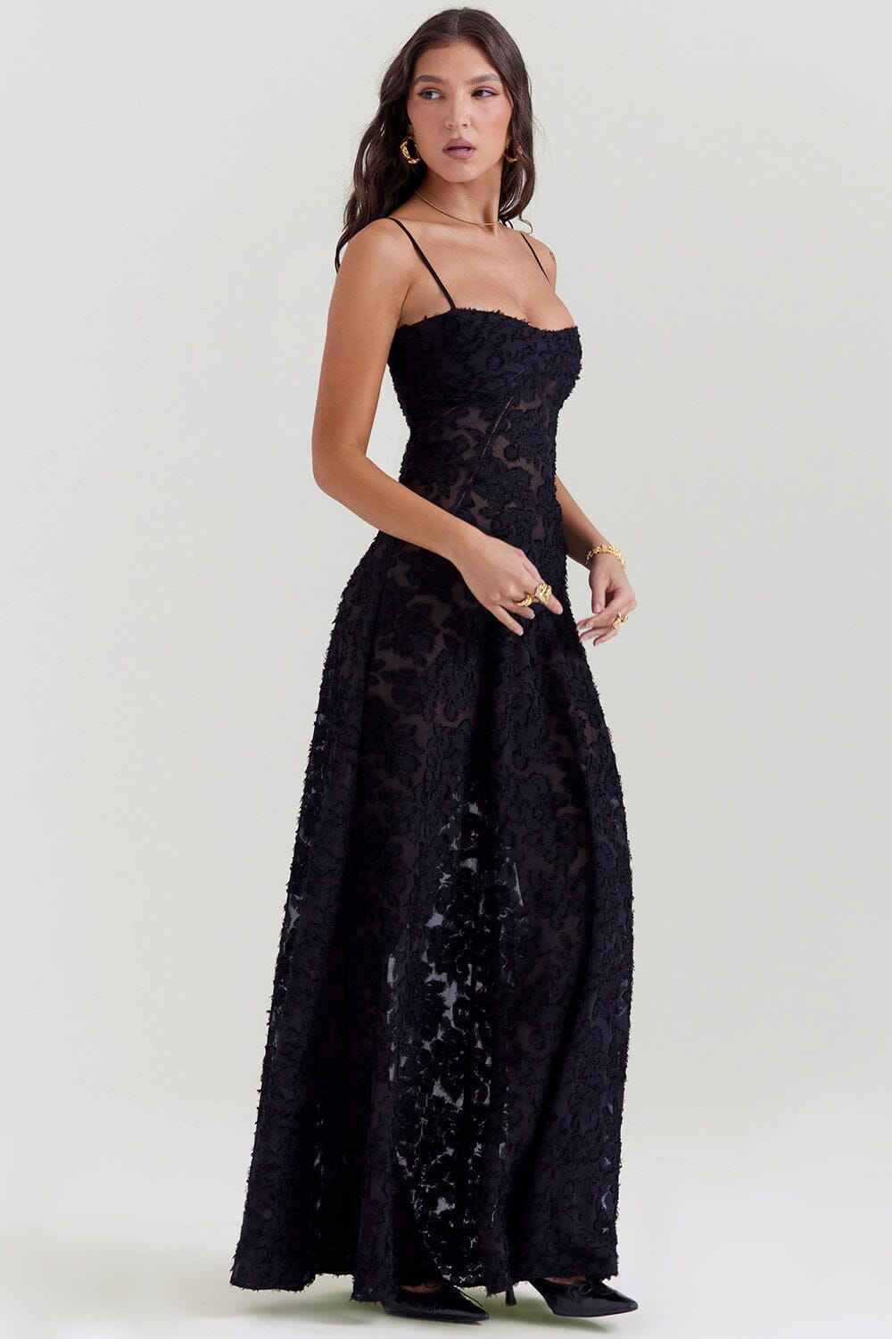 Serena - Vestido longo elegante para casamentos e eventos