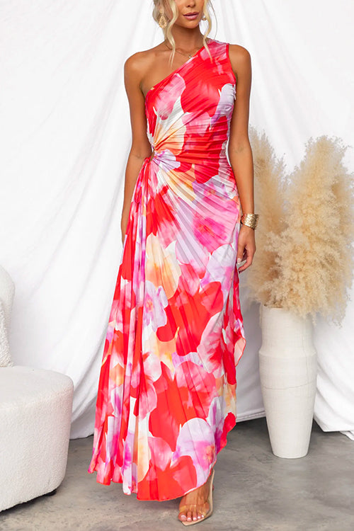 Carolina | Vestido Plissado com Alça Única