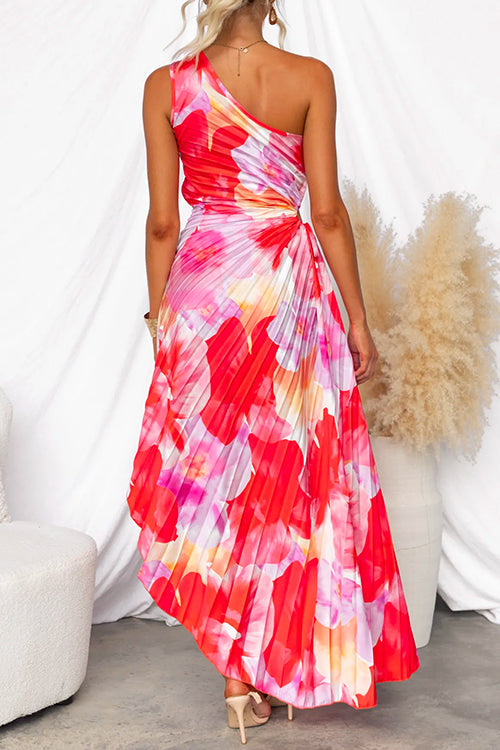 Carolina | Vestido Plissado com Alça Única