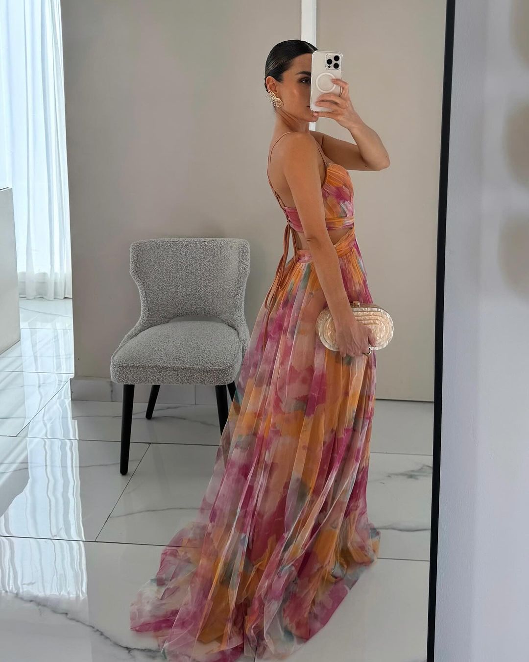 Adriana | Maxi-Vestido Encantador com Estampa Floral