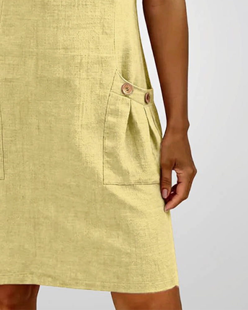 Cláudia | Vestido de algodão com fecho de correr