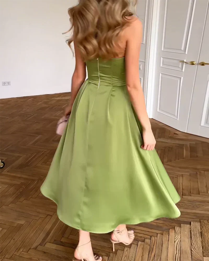 Laura | Vestido Midi Elegante Sem Alças