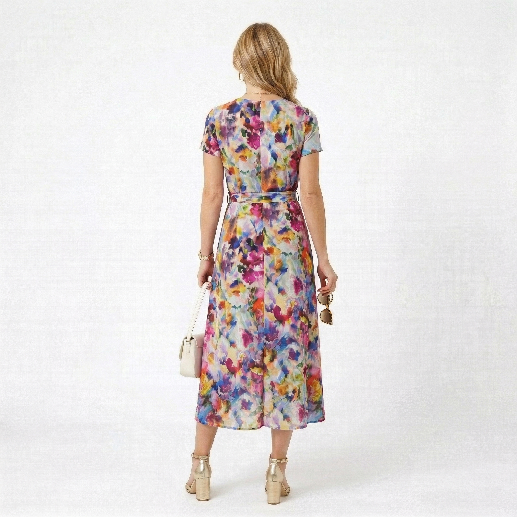 Inês - Vestido Longo com Folhos Fluídos