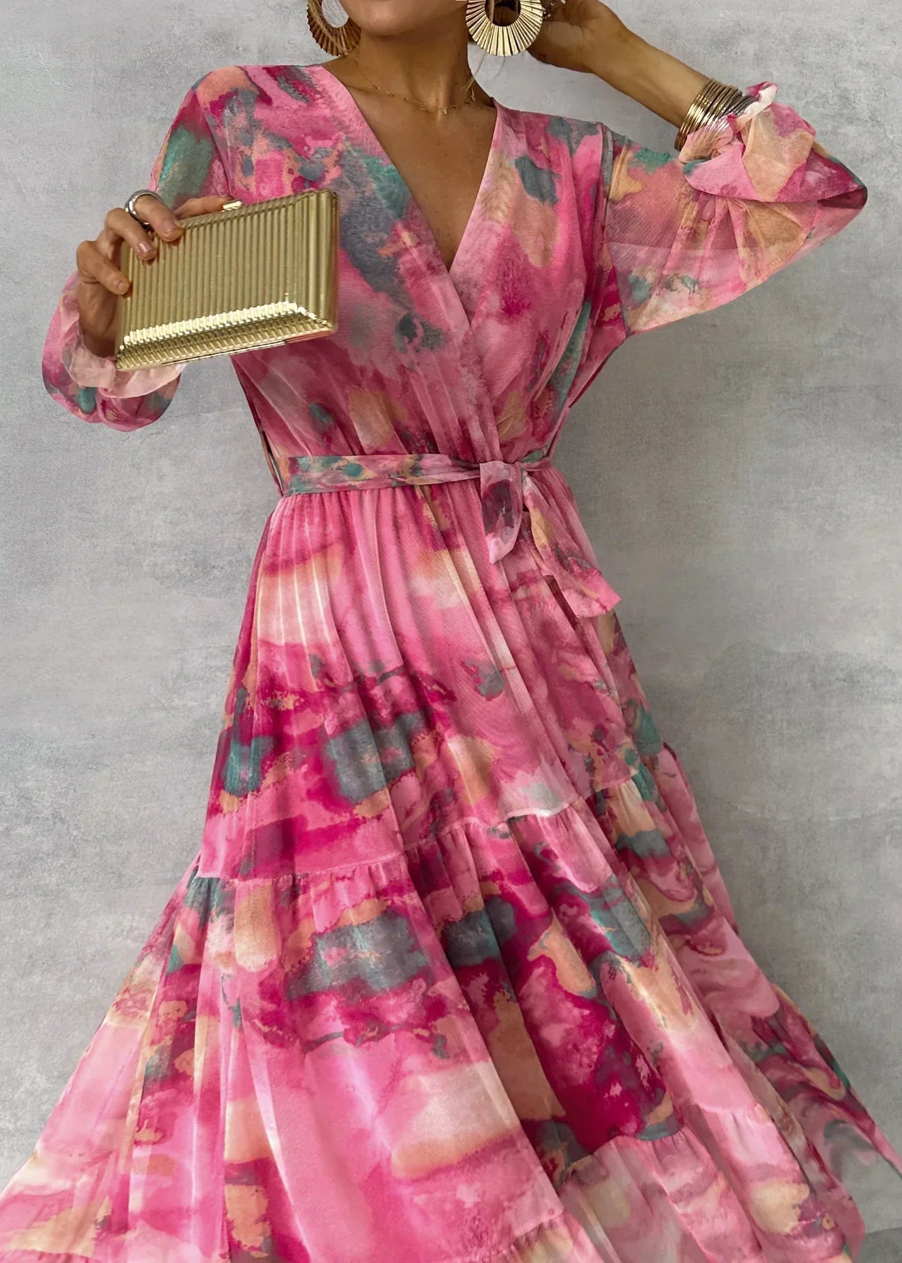 Sara | Vestido envolvente com estampa floral