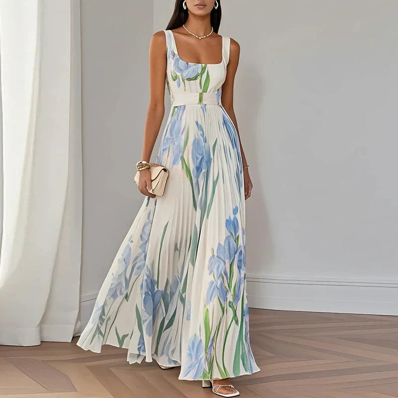 Cláudia | Vestido Maxi A-Line Floral