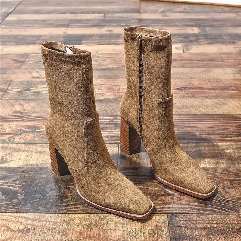 Maria | Botas Francesas de Salto Largo e Biqueira Quadrada
