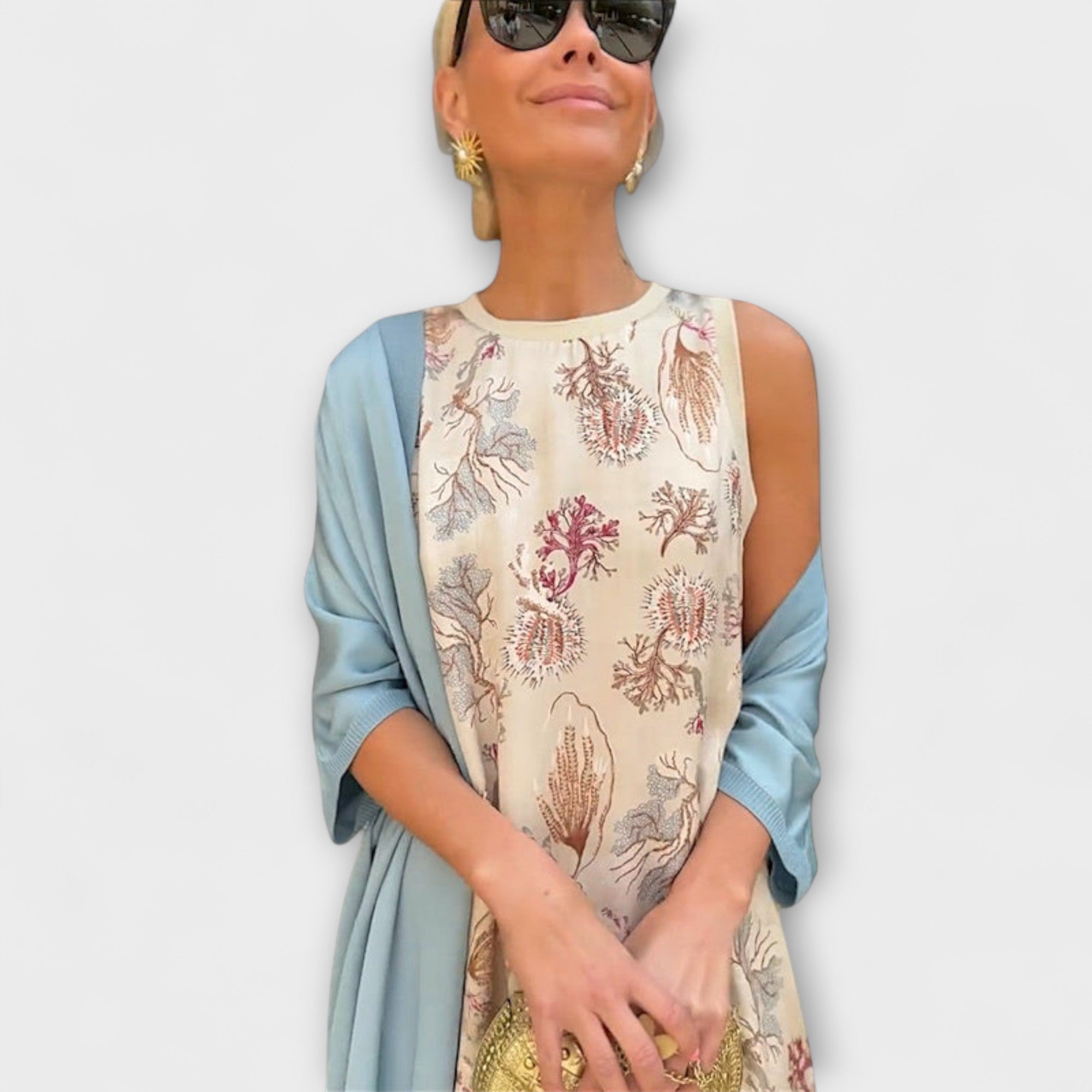 Julia – Vestido maxi com casaco a condizer