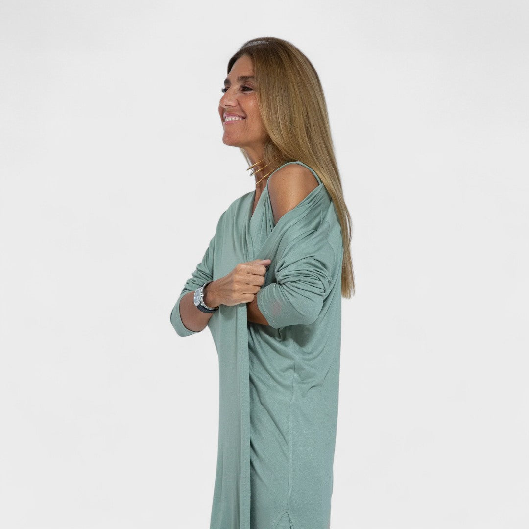 Filipa - Colete + Vestido Longo com Decote em V