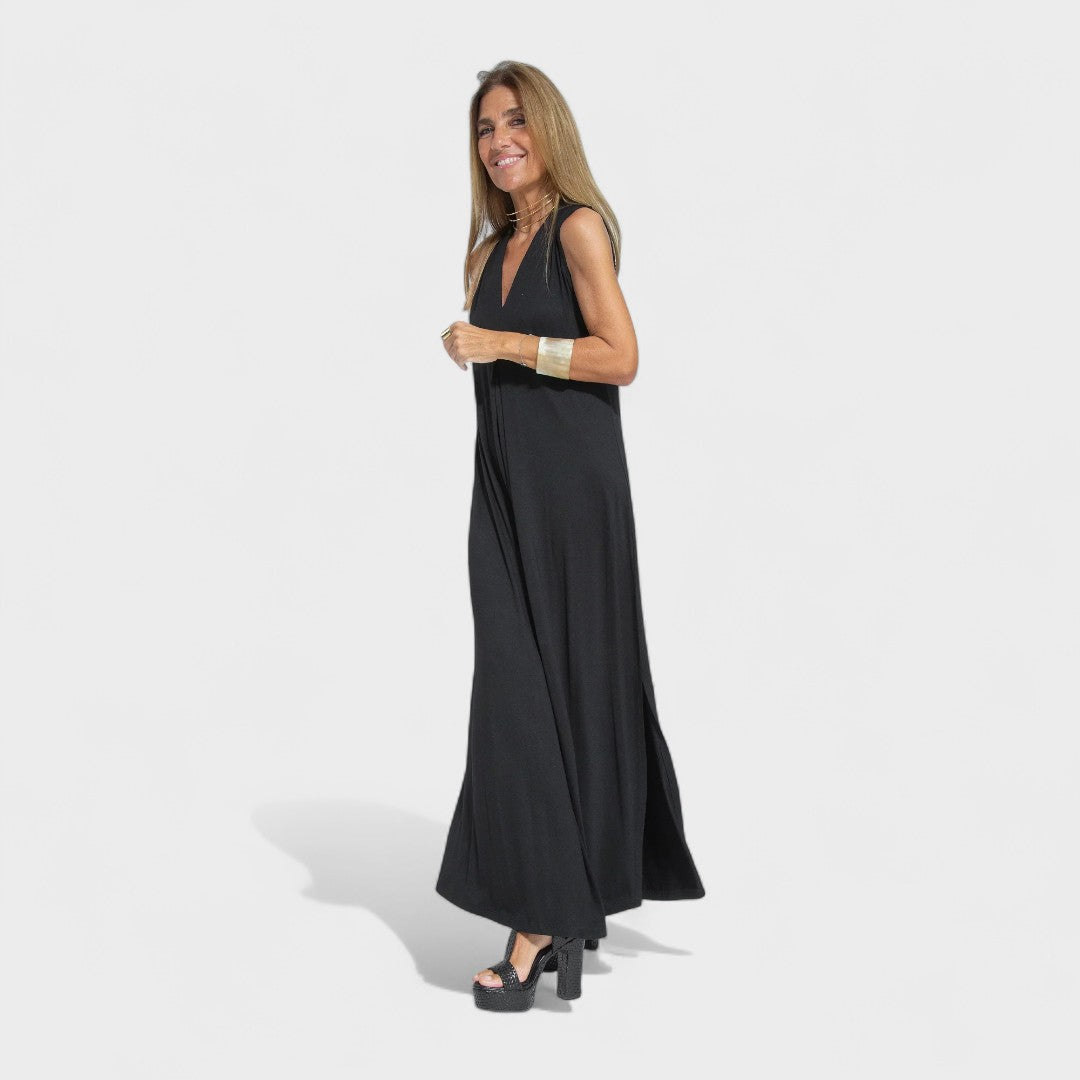 Filipa - Colete + Vestido Longo com Decote em V