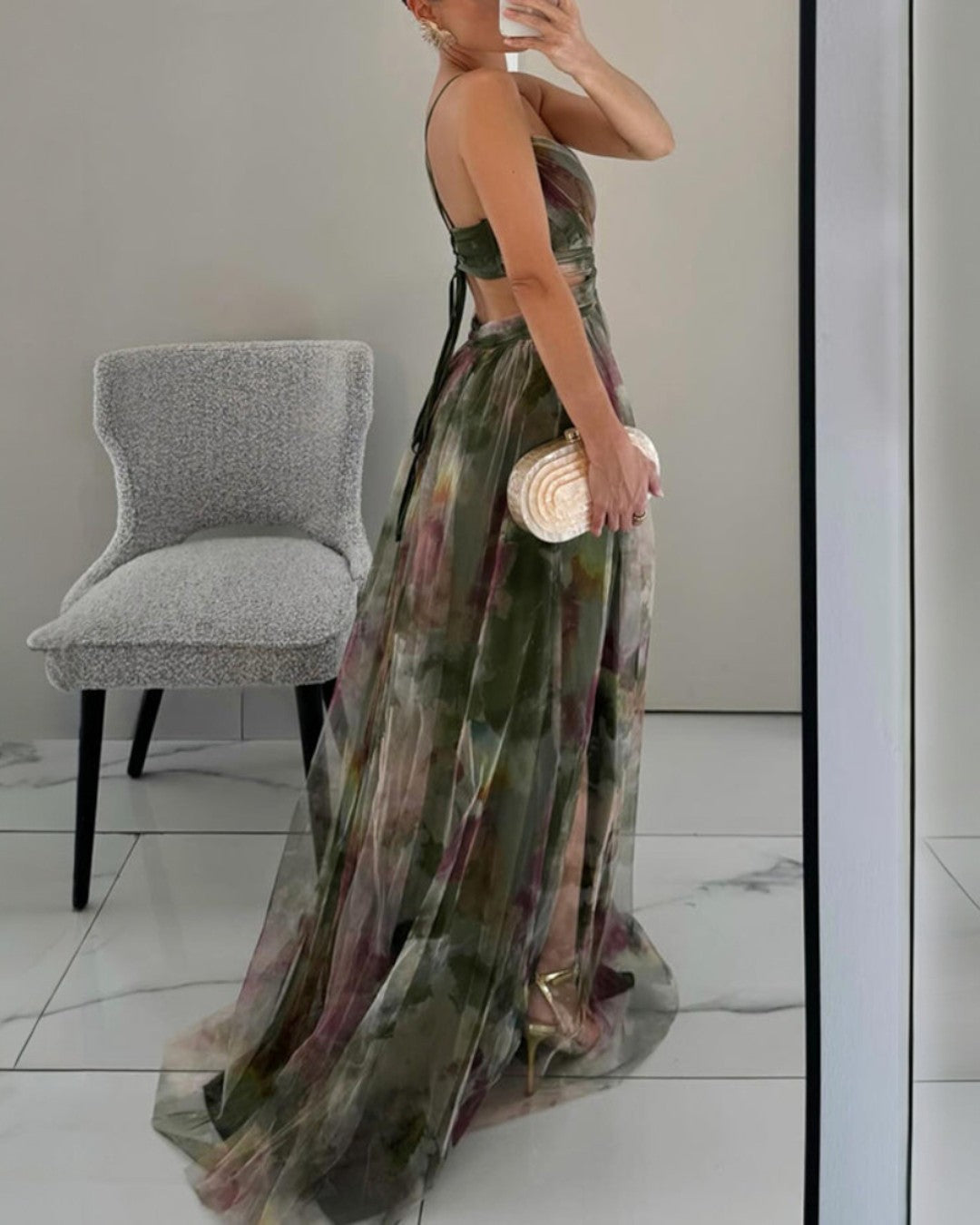 Adriana | Maxi-Vestido Encantador com Estampa Floral