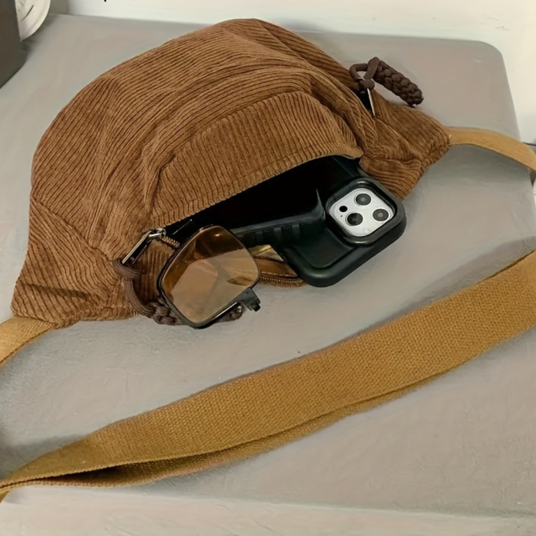 Matilde | Bolsa de Ombro Veludo Canelado