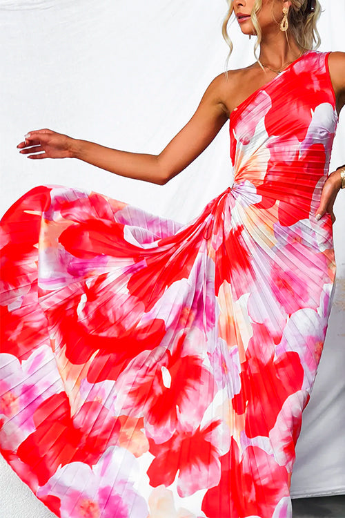 Carolina | Vestido Plissado com Alça Única