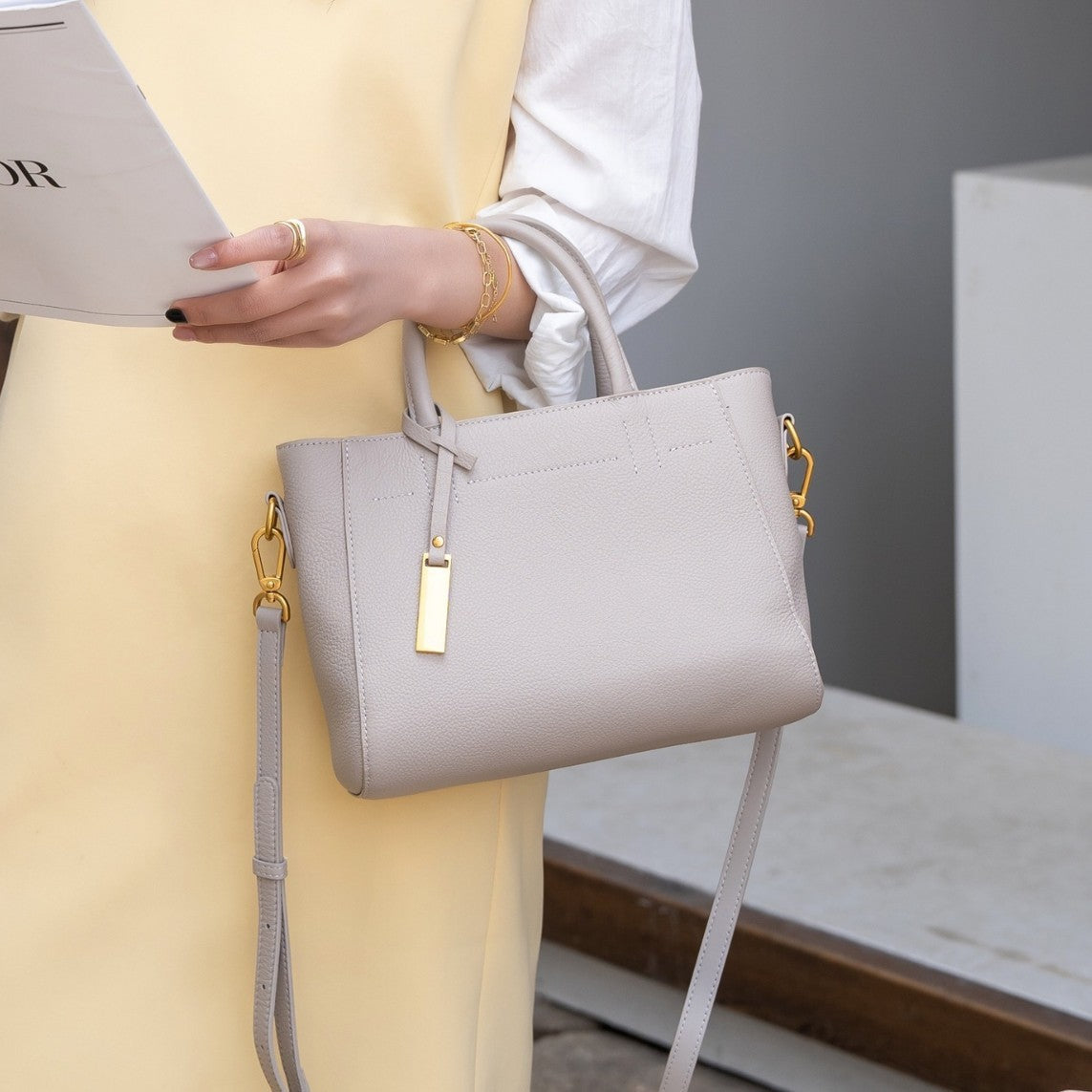 Sofia | Bolsa Clássica de Couro Autêntico