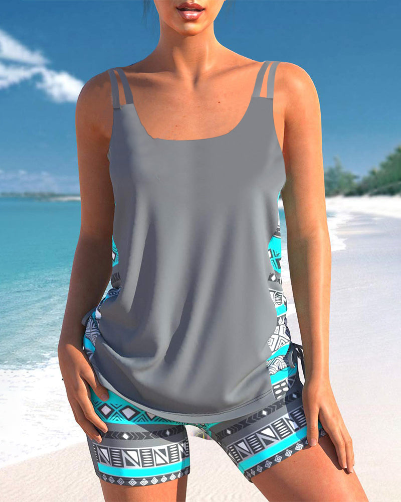 Márcia - Tankini com estampado geométrico