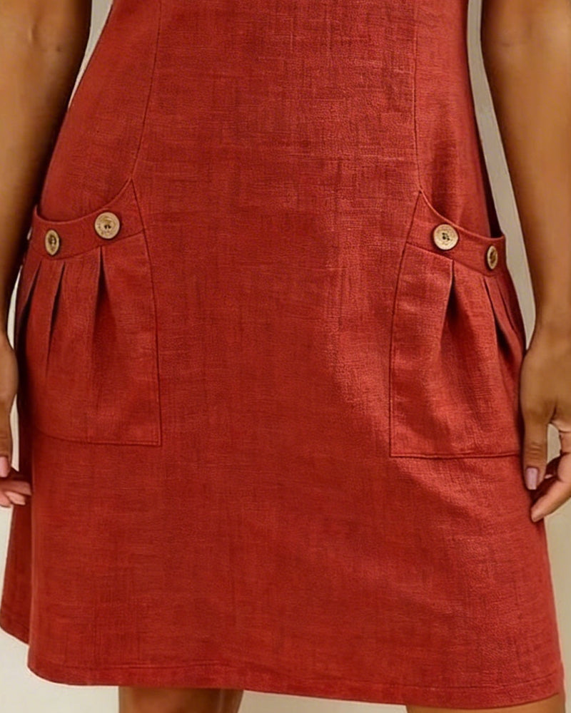 Cláudia | Vestido de algodão com fecho de correr