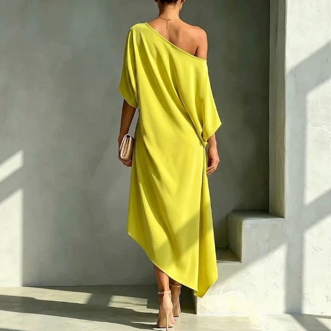 Francisca – Vestido elegante assimétrico