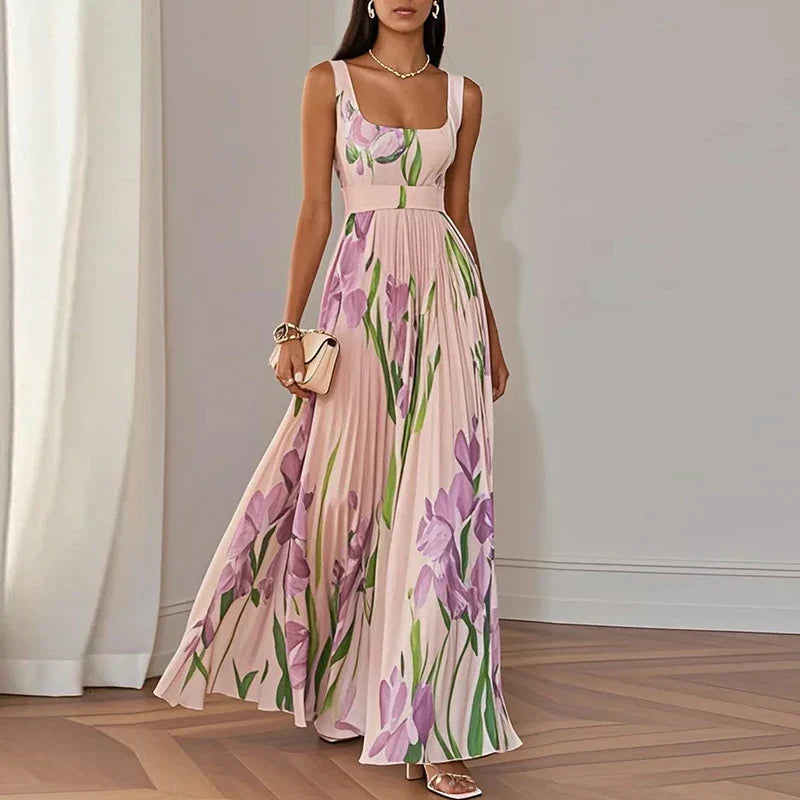 Cláudia | Vestido Maxi A-Line Floral