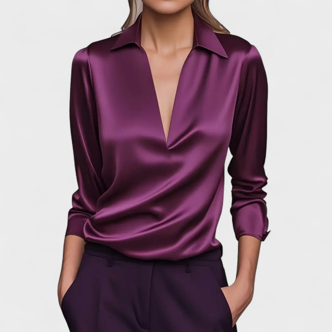 Nádia - Blusa Premium com decote em V