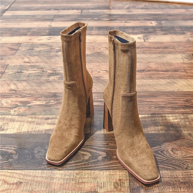 Maria | Botas Francesas de Salto Largo e Biqueira Quadrada