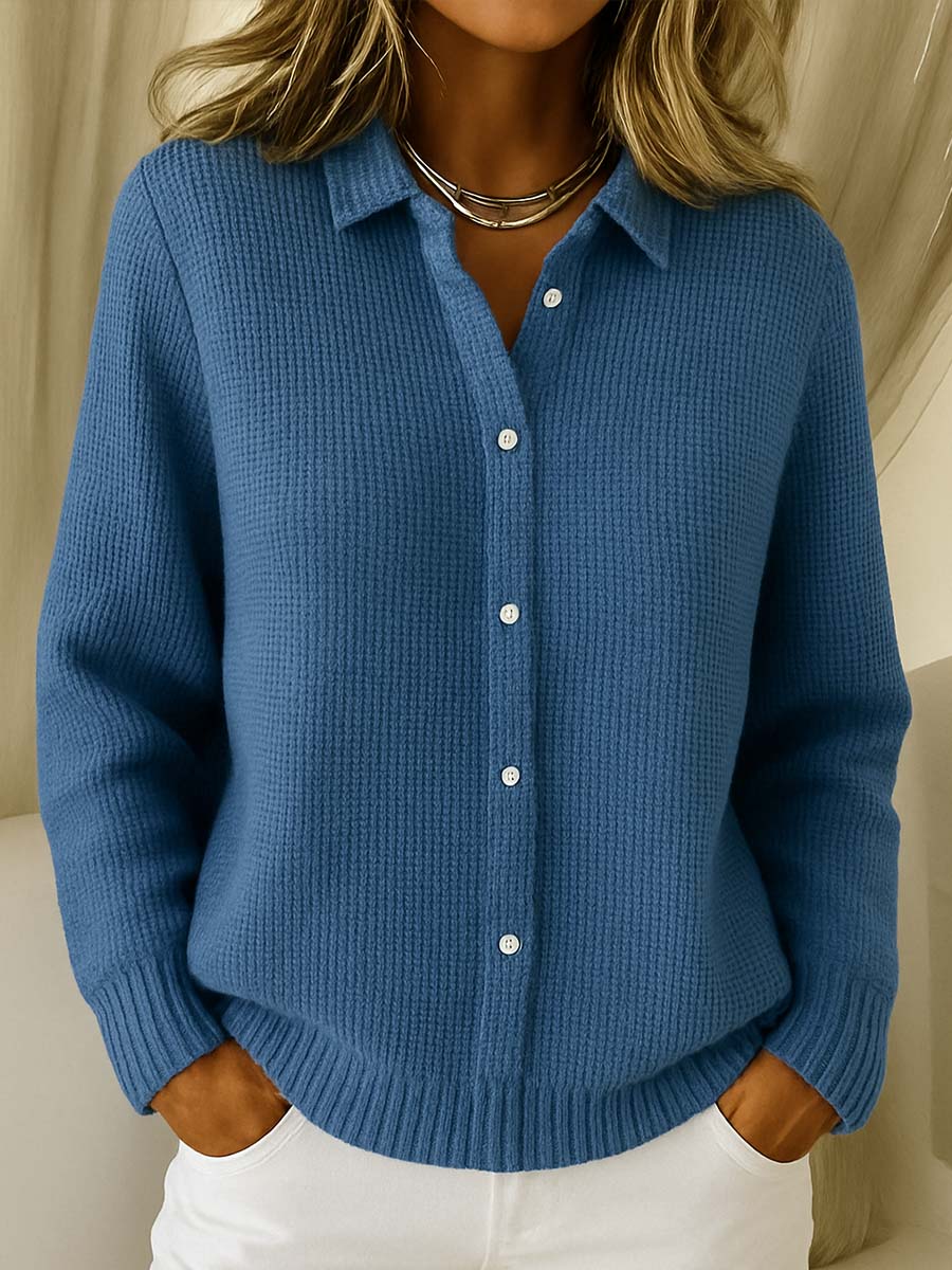 Eva | Clássico Cardigan de Malha com Botões