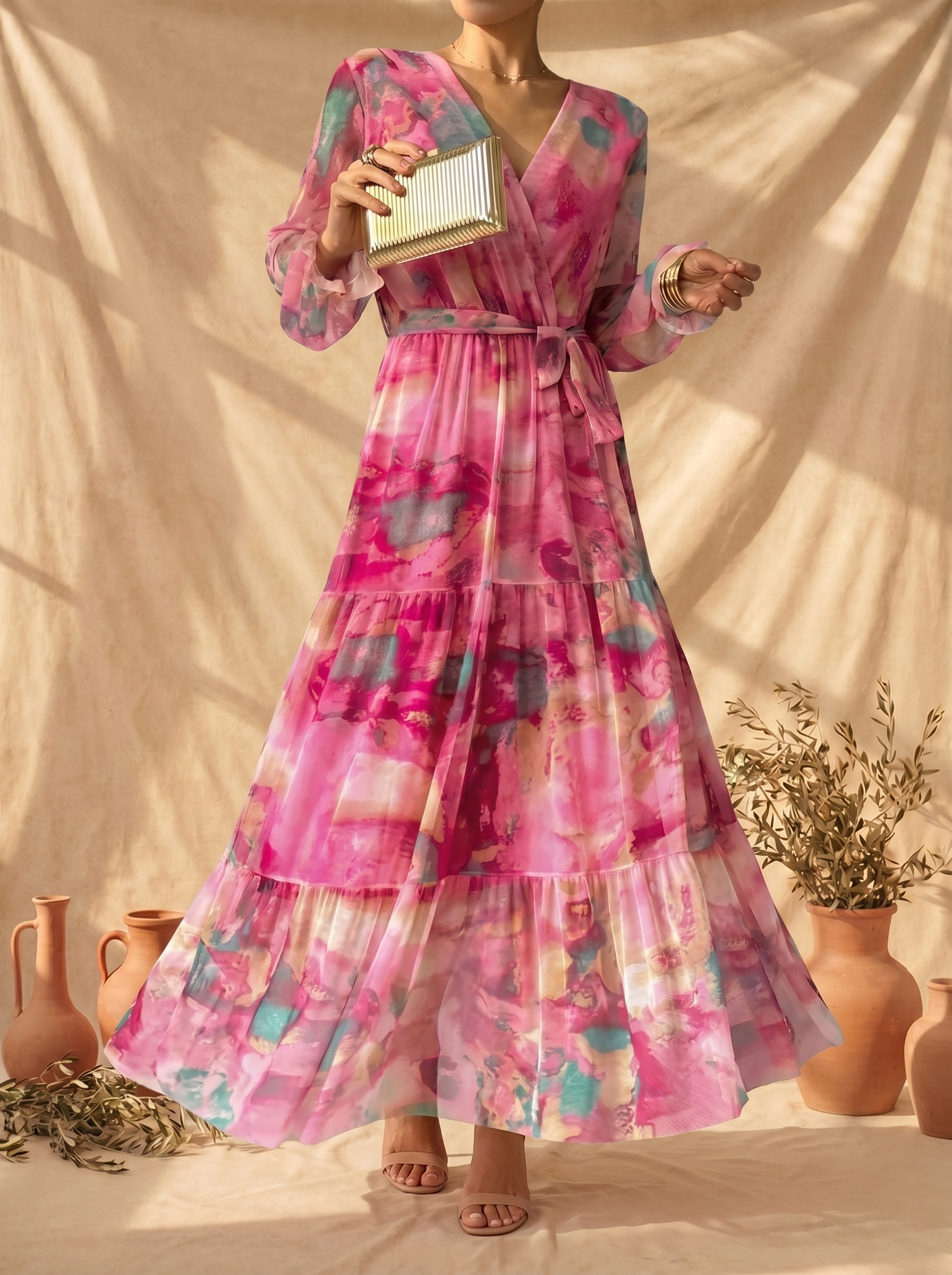 Sara | Vestido envolvente com estampa floral