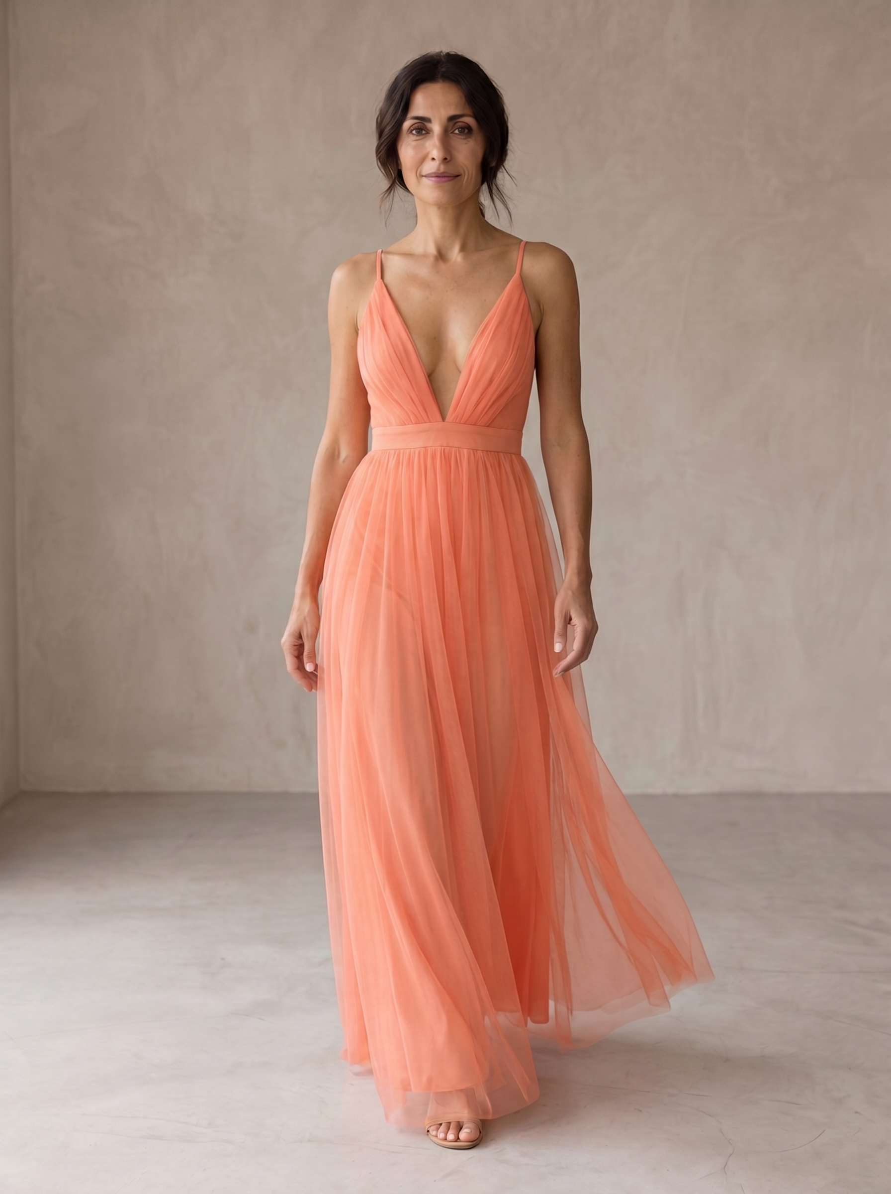 Raquel | Maxi Vestido Luz Coral
