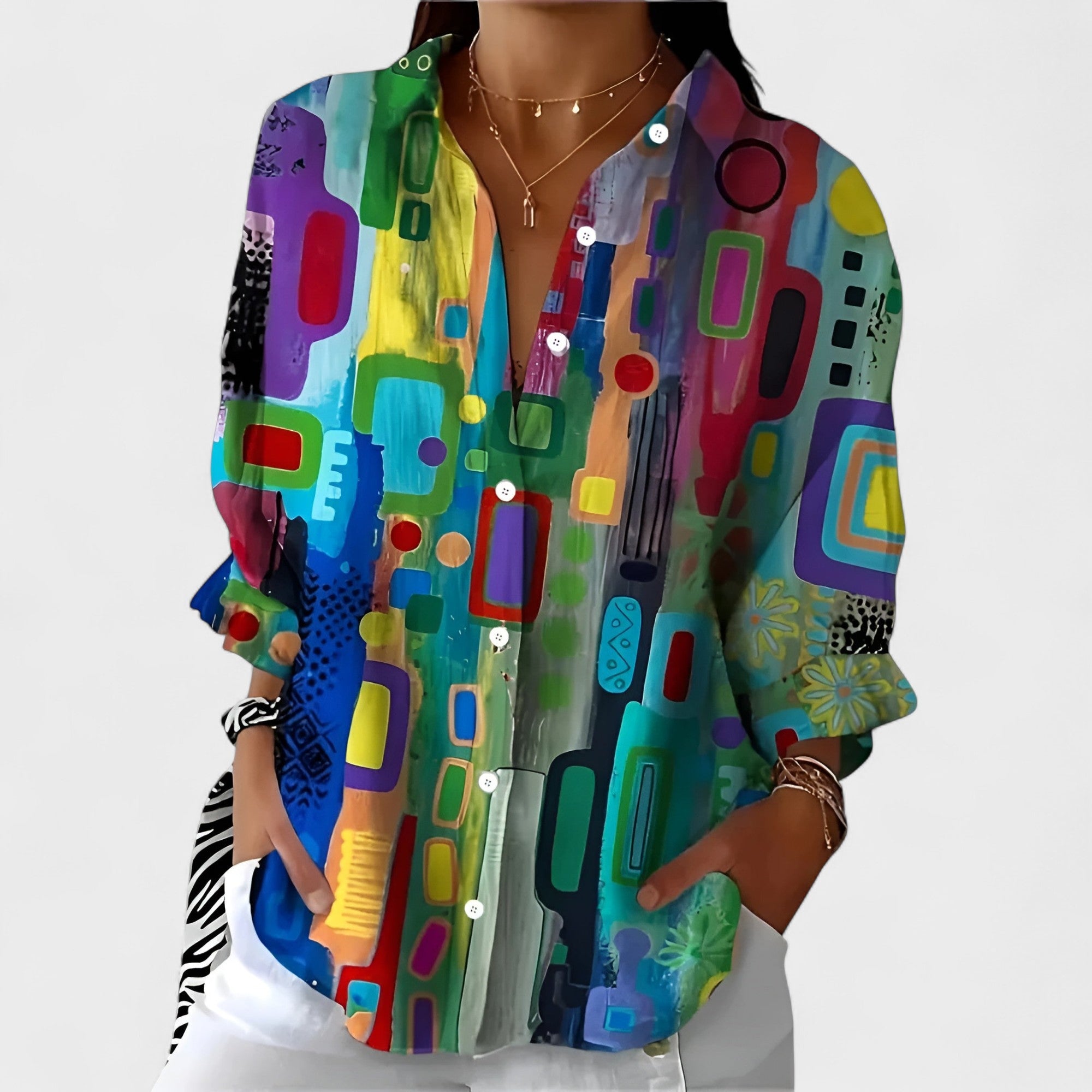 Rute - Camisa Artística Explosão de Cor