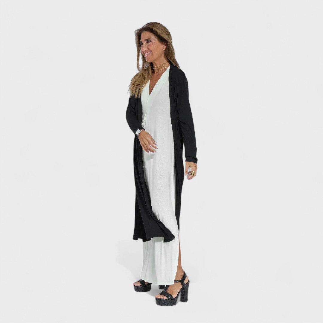 Filipa - Colete + Vestido Longo com Decote em V
